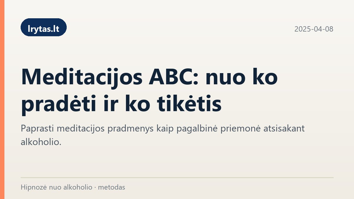 lrytas.lt publikacija: meditacijos ABC
